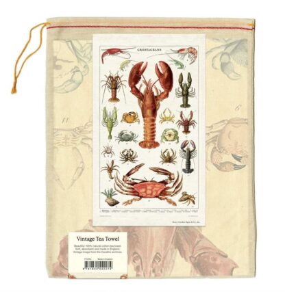 Cavallini & Co Vintage Tea Towel: Crustaceans - Image 2