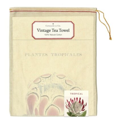 Cavallini & Co Vintage Tea Towel: Tropical Plants - Image 2