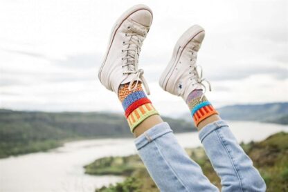 Solmate Socks:  Adult Crew Socks, Cosmos, Medium - Image 4