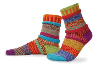 Solmate Socks:  Adult Crew Socks, Cosmos, Medium - Image 5
