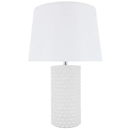 Table Lamp: Seamless Cube Lamp, Matt White, 53cm - Image 2