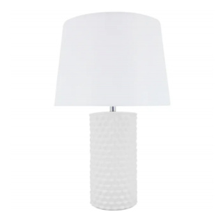 Table Lamp: Seamless Cube Lamp, Matt White, 53cm