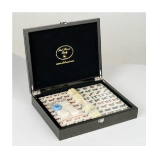 Dal Rossi Italy Mahjong in Carbon Fibre Finish Case, 29cm
