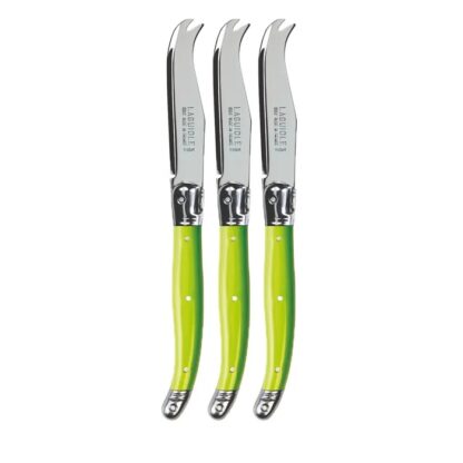 Verdier Cheese Knife Fromagette, Green, Set of 3 - Image 2