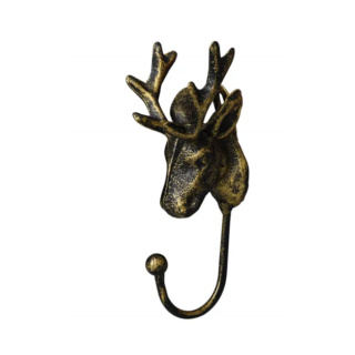 Cast Iron Hooks: Stag, Set of 2
