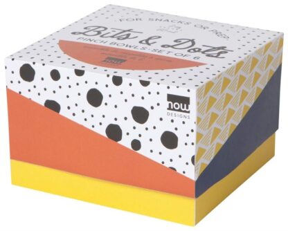Now Designs Stamped Pinch Bowls, Bits & Dots, Set of 6 - Image 2