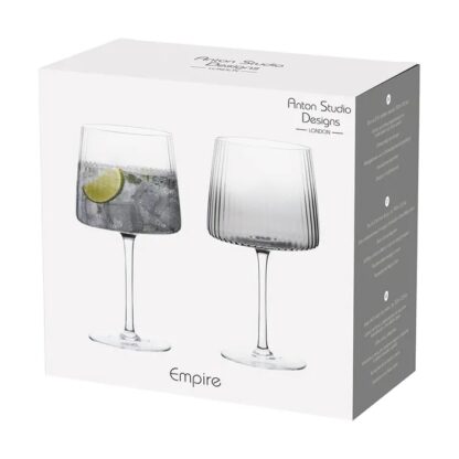 Anton Studio Empire Gin Glasses, Smoke, Set of 2 - Image 2