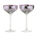 Artland Filigree Champagne Saucers, Lilac, Set of 2