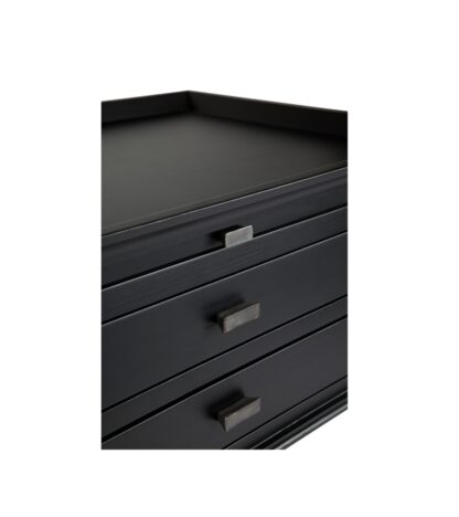 Island Life Side Table with 2 Drawers, Black - Image 3