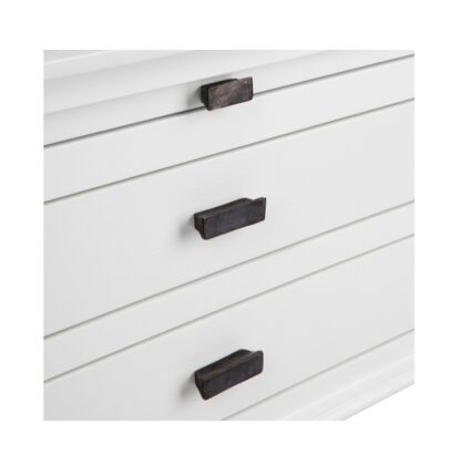 Island Life Side Table with 2 Drawers, White - Image 3