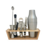 Spunglo Bar Tool Set & Stand, Stainless Steel, 11 Piece
