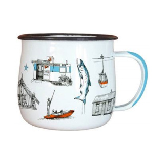 Wolfkamp & Stone Enamel Mugs, Aotearoa, Set of 2