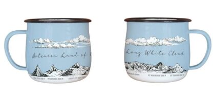 Wolfkamp & Stone Enamel Mugs, NZ Mountains, Set of 2 - Image 2
