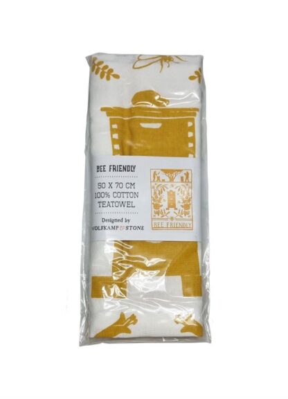 Wolfkamp & Stone Tea Towel, Bee Friendly, Set of 2 - Image 2