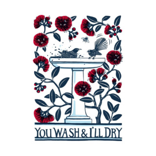 Wolfkamp & Stone Tea Towel, Wash Day, Set of 2