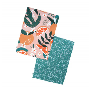 Dexam Tea Towels, Recycled Cotton, Exotic Fruit, Set of 2
