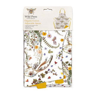 Museums & Galleries Organic Cotton Apron, Wildflower Hares