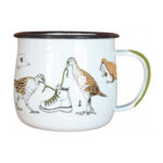 Wolfkamp & Stone Enamel Mugs, Birds, Set of 2