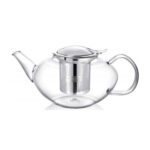 Wilmax Teapot with Stainless Steel Infuser, Thermo-Glass, Belly, 650ml