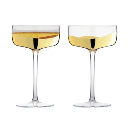 Anton Studio Wave Champagne Saucers, Gold, Set of 2 - Image 6