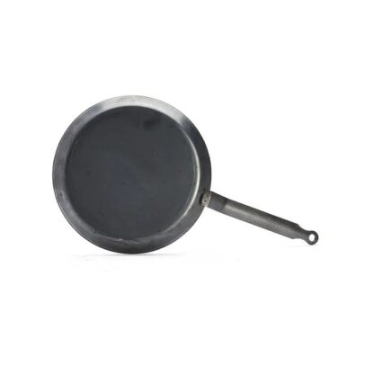 De Buyer Steel Pancake Pan, Blue Steel, 24cm - Image 3
