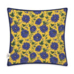 Museums & Galleries Cushion, Blue Flowers, 45cm