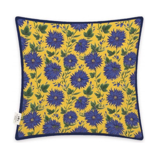Museums & Galleries Cushion, Blue Flowers, 45cm