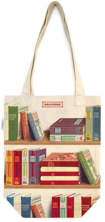 Cavallini & Co Tote Bag: Library Books Vintage - Image 2