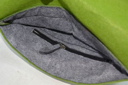 Jo Luping Design Ecofelt Backpack: Ponga Green & Grey Green - Image 2