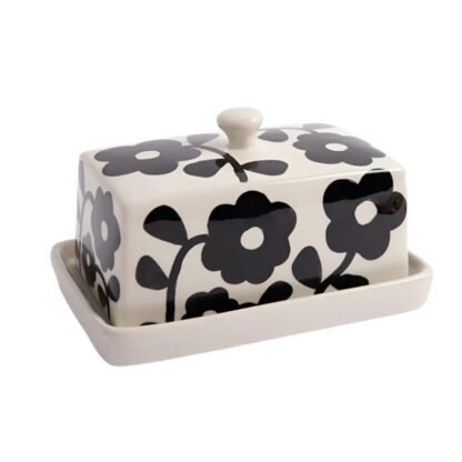 Caroline Gardner Butter Dish: Mono Bloom - Image 2