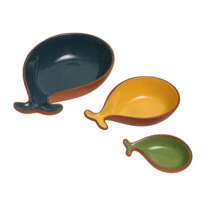 Dexam Sintra Glazed Terracotta Fish-Shaped Tapas Dishes, Set of 3 - Image 2