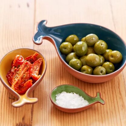 Dexam Sintra Glazed Terracotta Fish-Shaped Tapas Dishes, Set of 3 - Image 3