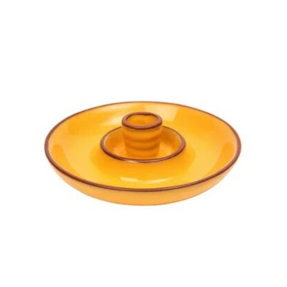 Dexam Sintra Glazed Terracotta Olive Dish, Ocre - Image 3