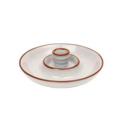 Dexam Sintra Glazed Terracotta Olive Dish, Stone - Image 3