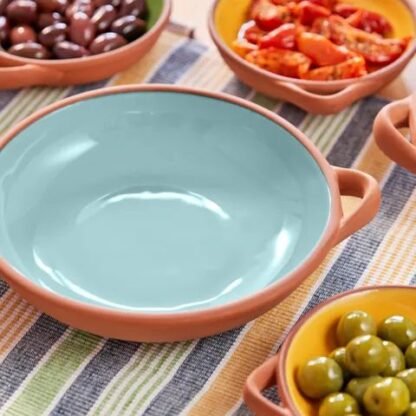Dexam Sintra Glazed Terracotta Tapas Dish, Duck Egg, Large - Image 3