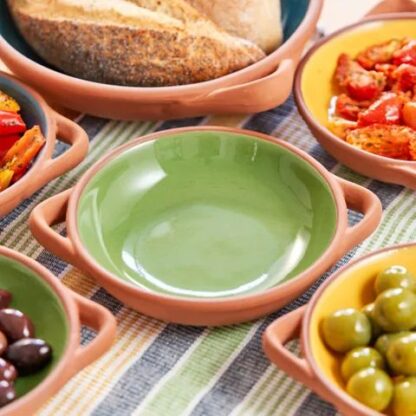 Dexam Sintra Glazed Terracotta Tapas Dish, Green, Large - Image 3