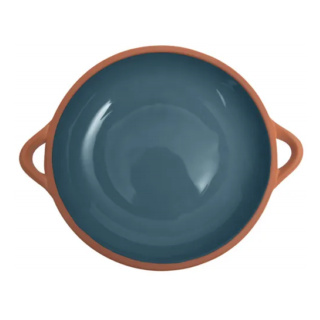 Dexam Sintra Glazed Terracotta Tapas Dish, Ink Blue, Large