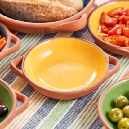 Dexam Sintra Glazed Terracotta Tapas Dish, Ocre, Large - Image 4