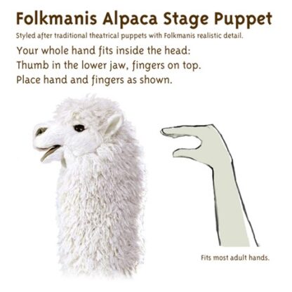 Folkmanis Puppet: Alpaca Stage Puppet - Image 2