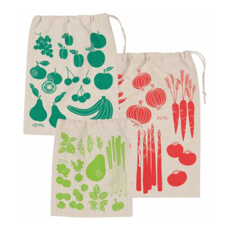 Now Designs 100% Cotton Produce Bags, Fruit & Veg, Set of 3