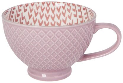 Now Designs Stamped Latte Stoneware Mug, Mauve - Image 2
