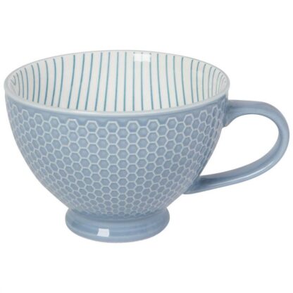 Now Designs Stamped Latte Stoneware Mug, Slate Blue - Image 2