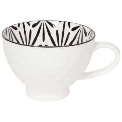 Now Designs Stamped Latte Stoneware Mug, White - Image 2