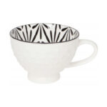 Now Designs Stamped Latte Stoneware Mug, White