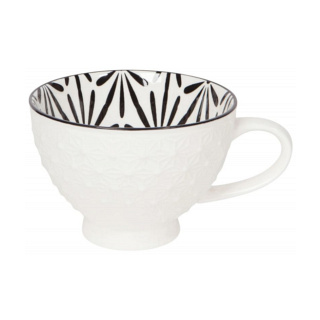 Now Designs Stamped Latte Stoneware Mug, White