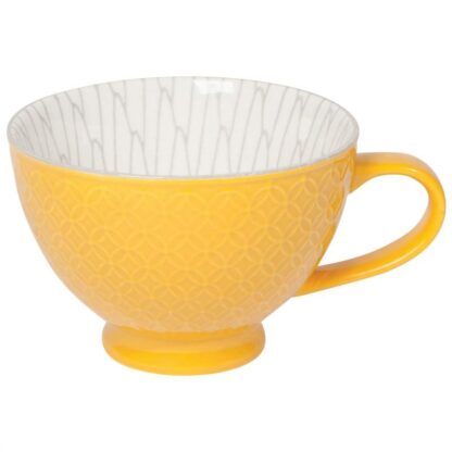 Now Designs Stamped Latte Stoneware Mug, Yellow - Image 2
