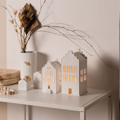 Räder Porcelain Tealight House, Small Brick - Image 2