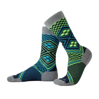 Solmate Socks: Adult Performance Crew Socks, Lime, Medium Large