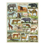 Cavallini & Co Vintage Puzzle, 1,000pc, Animal World