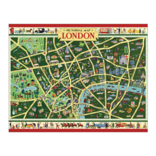 Cavallini & Co Vintage Puzzle, 1,000pc, Map of London